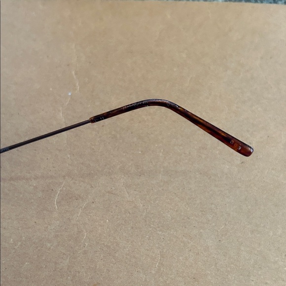 Marchon Rimless Rectangular copper Eyeglasses - Picture 3 of 3